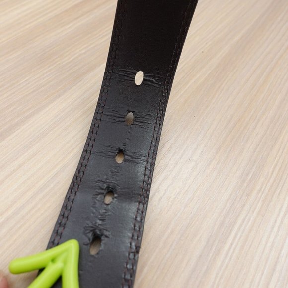 Brown Belt Mens 34 Leather Dress Formal Oxford Luxury JAPAN MARIE CLAIRE Homme - Picture 12 of 13